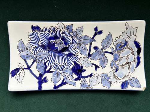 Vintage gien pivoines bleues - vintage,
