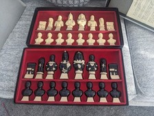 Chess Studio Anne Carlton Rameses Egyptian Hand Painted Set. 13cm King Vintage.