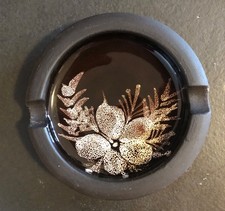 Vintage Handmade Tenby Pottery Ashtray/Trinket Pin Dish Flower Design