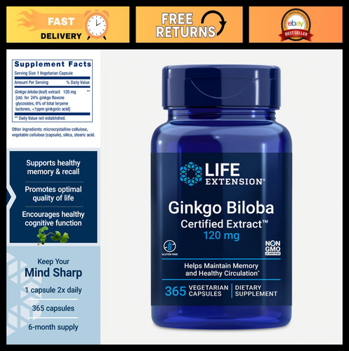 Ginkgo biloba extract 120 - extract, mg
