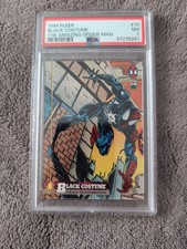 The Amazing Spider-Man 1994 Fleer Marvel Black Costume #19 Population 2 PSA 7