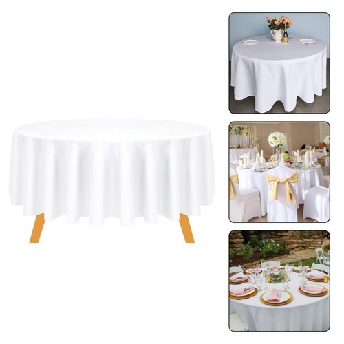 Round polyester tablecloth - polyester,