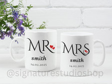 Personalised Mugs Mr & Mrs