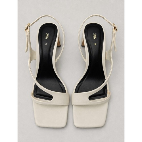 Zara ivory square toe - square,