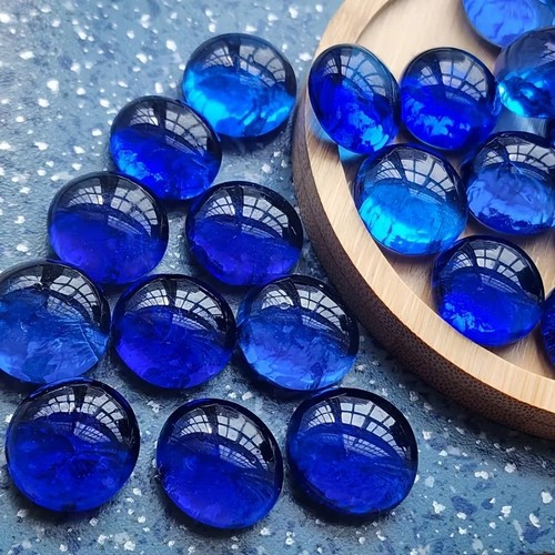 Flat glass marbles - glass, vase