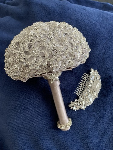 Bridal wedding bouquet silver - wedding, bouquet,