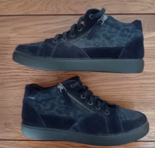 Ladies navy blue ankle - blue, boots