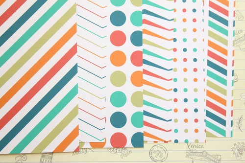 Colourful retro mix - colourful, stock
