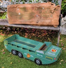 VINTAGE MARX AMPHIBIOUS MARINE TRUCK TIN TOY USMC FRICTION – BOXED 1950s, DUKW