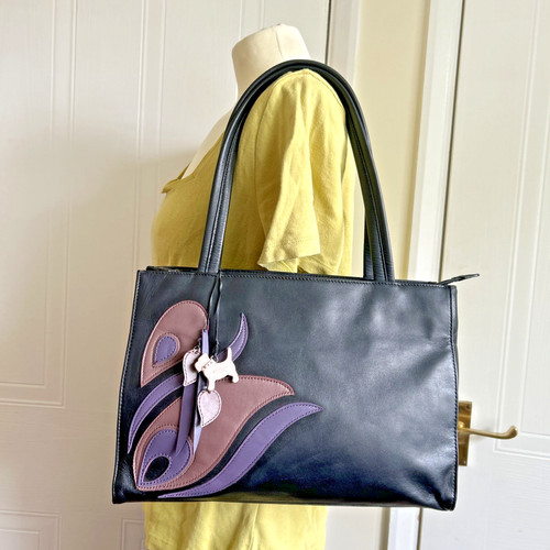 Radley black leather shoulder - black,
