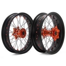 17" Supermoto Wheel Set For KTM 125-450 SX SXF XC XC-F EXC-F For HUSQVARNA FX TX