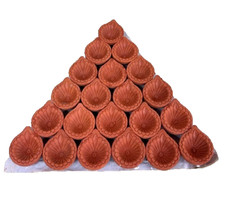 21 Clay Diya for Diwali