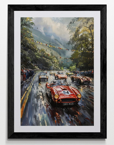 Classic retro car racing - retro,