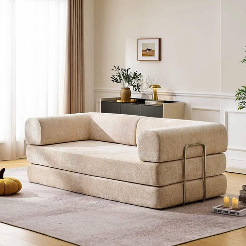 Hugo cream convertible sofa - hugo,