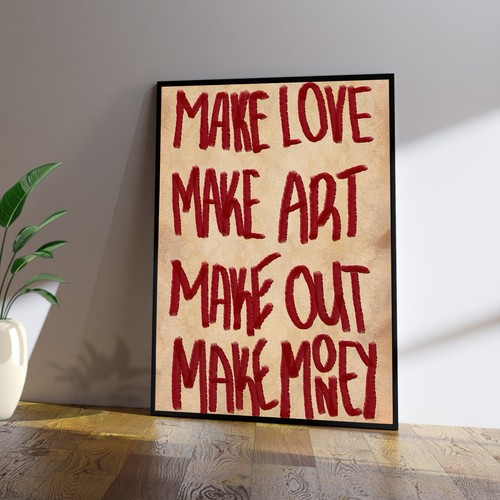 Minimalist typography wall art - minimalist,