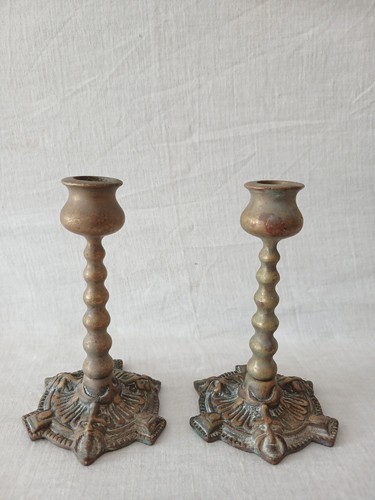 Pair vintage antique solid - pair,