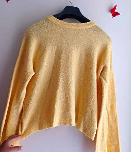 Amisu pastel yellow knit - pastel,