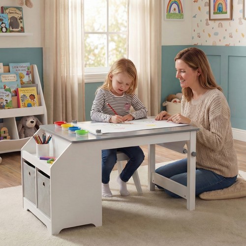 Kids wooden art table and - art,
