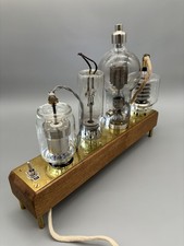Vintage Radio Valves and Tubes Set Display Alternative Lighting Display Unit