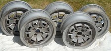 Triumph TR7  original alloy wheels, five in number, for cleaning etc.