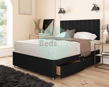 BRAND NEW  COMPLETE DIVAN BED LINEN FABRIC + MATTRESS + DIVAN BASE + HEADBOARD