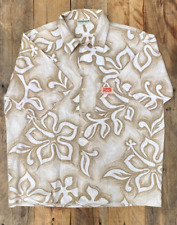 Vintage NinePlus 'The Longboard Trading Co' Hawaiian Shirt -Cream/White- Medium