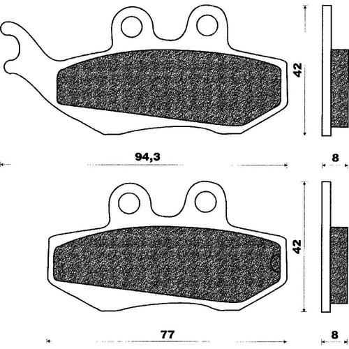 Pair brake pads gilera 125 - brake,