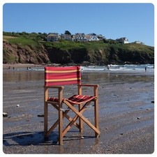 Wooden Director's Chair Folding Chair For Beach Picnic Garden Patio - Acerola