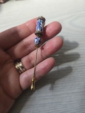 Antique/Vintage Delft Yellow Metal Stick Pin Tie Pin Stylish
