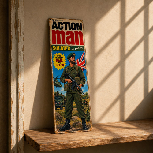 Action man soldier sign - action,