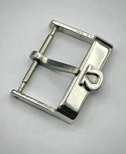 Vintage Omega silver 18mm Watch Strap Buckle.Used,Clean,Rare Model, Genuine