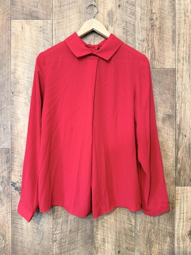 Peruzzi red button blouse - red, up