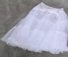 Retro Vintage 50'S Style Petticoat White  New Gothic Tattoo Biker 