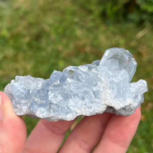Celestite crystal cluster - crystal,