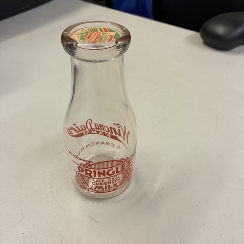 Milk bottle winona dairy farm - bottle,