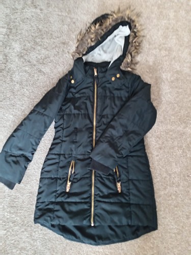 Girls black coat age - black,