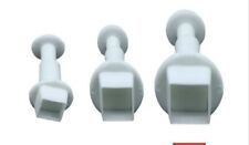 Set Of 3 mini Square Flower Plunger Cutters For Fondant Icing Sugar Craft