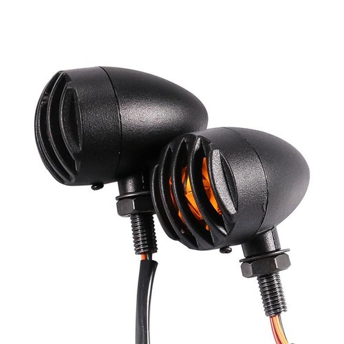 Motorcycle black indicator - black, set
