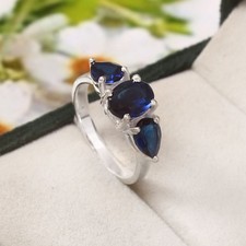 925 Sterling Silver Blue
