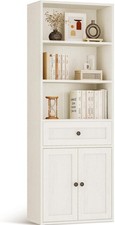 5-Tier Bookcase with Doors and