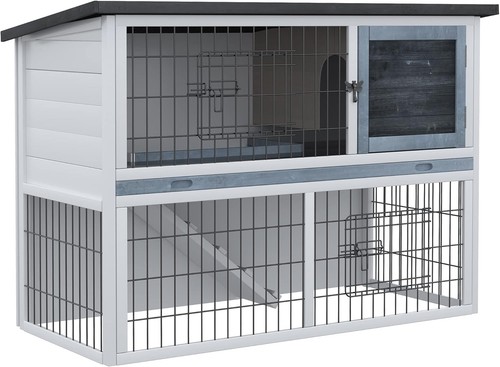 Tier wooden rabbit - wooden, hutch