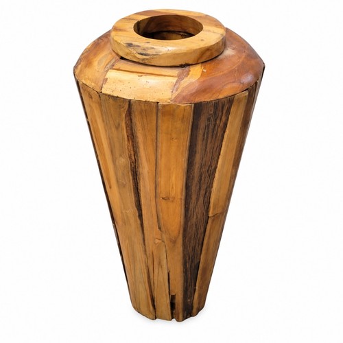 Solid teak root - solid, vase