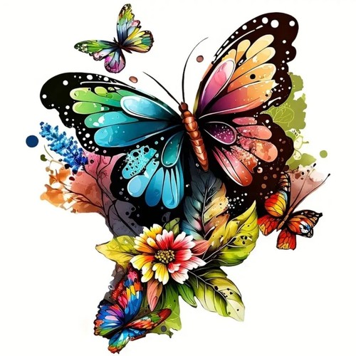 Colourful butterfly flowers - colourful,