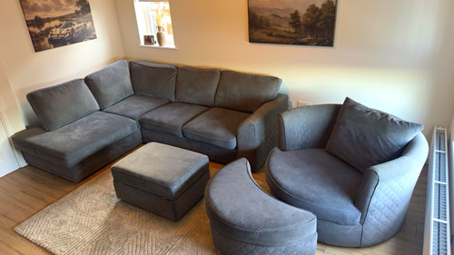 Grey fabric piece suite - 3,