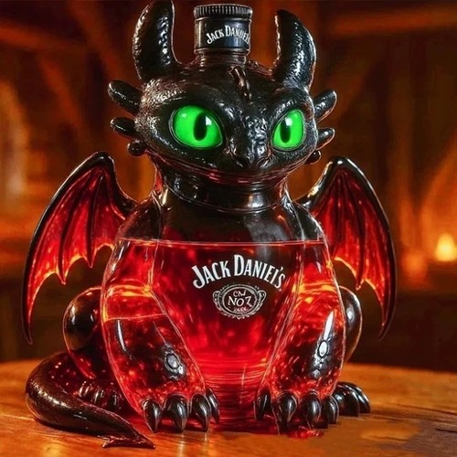 New toothless whiskey bottle - toothless,