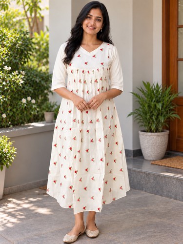 Kurti tunic embroidered - kurti,