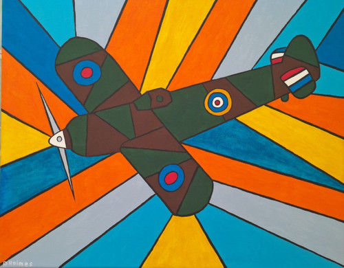 Spitfire oil painting - "spitfire",