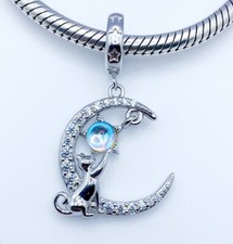 Cat Dangle Charm Moon Star