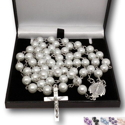 Pearl rosary beads with 925 - beads,