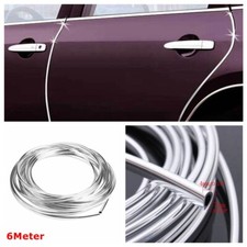 6 Meter Silver Chrome Car Door Edge Scratch Guard Protector Moulding Trim Strip